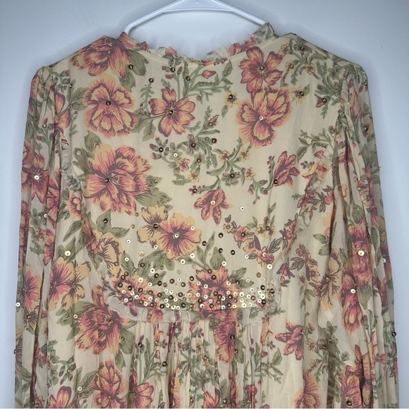 NWT Free People Bali Golden Sun Printed Mini Dress Size Small - Picture 10 of 11